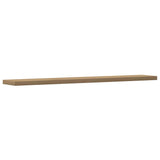 Wandschappen 60X10X1,5 Cm Bewerkt Hout Artisanaal Eiken Artisanaal Eikenkleurig