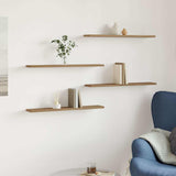 Wandschappen 60X10X1,5 Cm Bewerkt Hout Artisanaal Eiken Artisanaal Eikenkleurig
