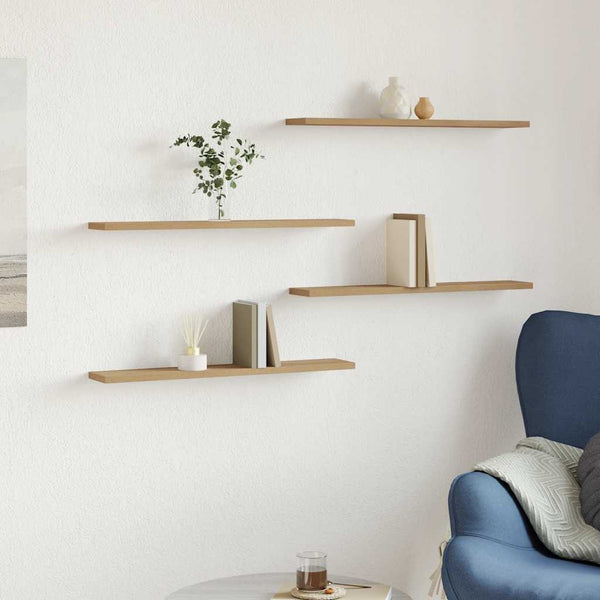 Wandschappen 60X20X1,5 Cm Bewerkt Hout Artisanaal Eiken Artisanaal Eikenkleurig