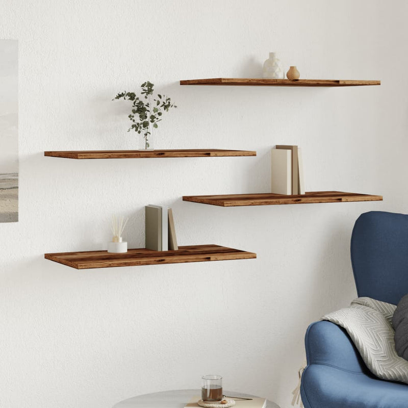 Wandschappen 60X30X1,5 Cm Bewerkt Hout Kleurig Oud Hout