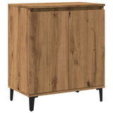 Dressoir 60X35X70 Cm Bewerkt Hout Artisanaal Eikenkleur
