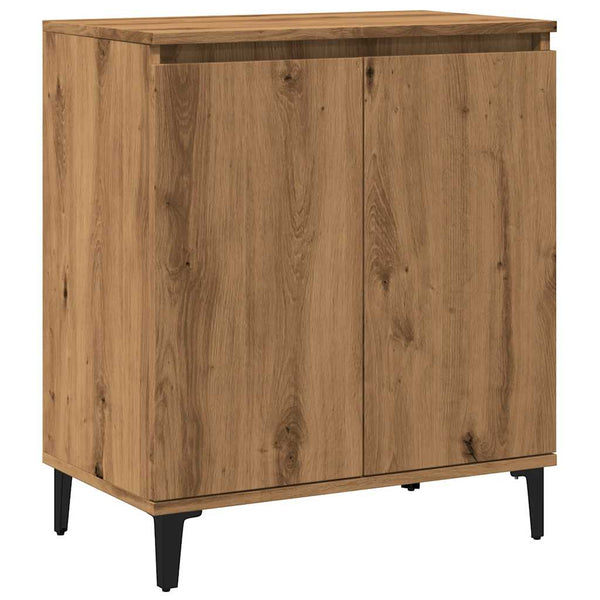Dressoir 60X35X70 Cm Bewerkt Hout Artisanaal Eikenkleur