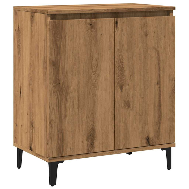 Dressoir 60X35X70 Cm Bewerkt Hout Artisanaal Eikenkleur