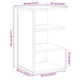 Dressoir 35X35X55 Cm Bewerkt Hout Kleurig