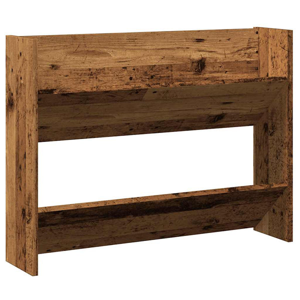 Wandschoenenkast 80X18X Bewerkt Hout Kleurig Oud Hout
