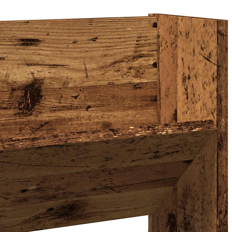 Wandschoenenkast 80X18X Bewerkt Hout Kleurig Oud Hout