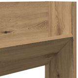 Wandschoenenkast 80X18X Bewerkt Hout Artisanaal Eikenkleur Artisanaal Eikenkleurig