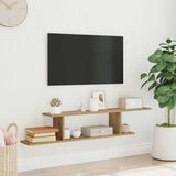 Wandgemonteerde Tv Plank Met Plank 125 X 18 X 23 Cm