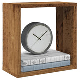 Wandschappen Kubus 30X15X30Cm Bewerkt Hout Kleurig Oud Hout