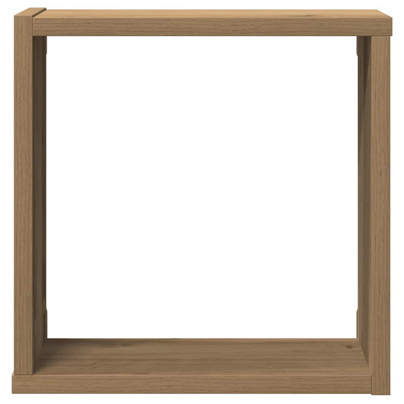 Wandschappen Kubus 6St 30X15X30Cm Bewerkt Hout Artisanaal Eiken Artisanaal Eikenkleurig
