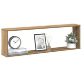 Wandschappen Kubus 6St 30X15X30Cm Bewerkt Hout Artisanaal Eiken Artisanaal Eikenkleurig