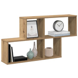 Wandplank Met Plank 76 X 15 X 53 Cm Bewerkt Hout
