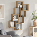 Wandschap Kubus 90X15X119,5 Cm Bewerkt Hout Artisanaal Eiken