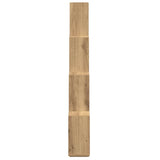 Wandschap Kubus 90X15X119,5 Cm Bewerkt Hout Artisanaal Eiken