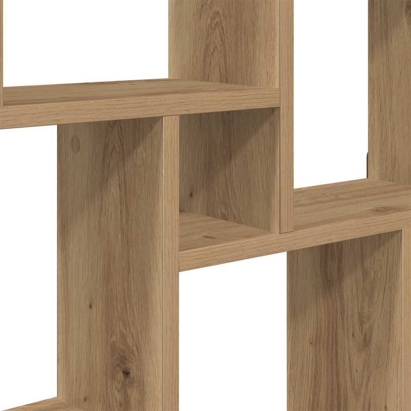 Wandschap Kubus 90X15X119,5 Cm Bewerkt Hout Artisanaal Eiken