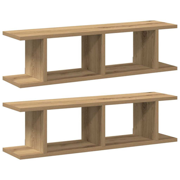 Wandschappen 75X18X20Cm Bewerkt Hout Artisanaal Eikenkleur Artisanaal Eikenkleurig
