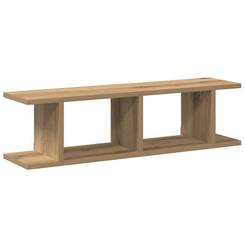 Wandschappen 75X18X20Cm Bewerkt Hout Artisanaal Eikenkleur Artisanaal Eikenkleurig
