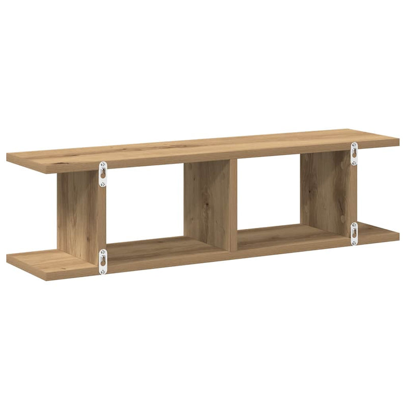Wandschappen 75X18X20Cm Bewerkt Hout Artisanaal Eikenkleur Artisanaal Eikenkleurig