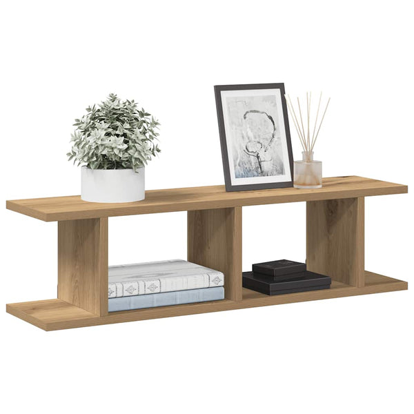Wandschappen 75X18X20Cm Bewerkt Hout Artisanaal Eikenkleur Artisanaal Eikenkleurig