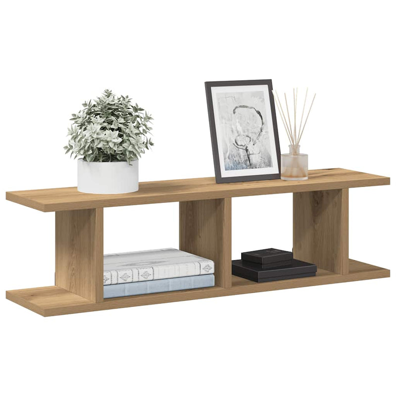 Wandschappen 75X18X20Cm Bewerkt Hout Artisanaal Eikenkleur Artisanaal Eikenkleurig