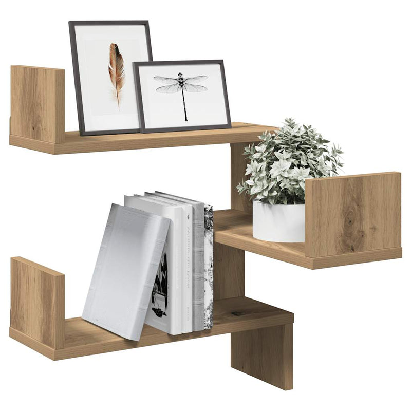 Wandhoekplank 40 X 40 X 49,5 Cm Bewerkt Hout