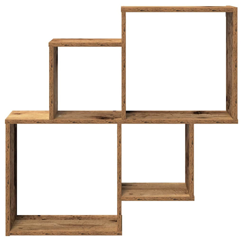 Wandschap 80X15X78,5 Cm Bewerkt Hout Kleurig