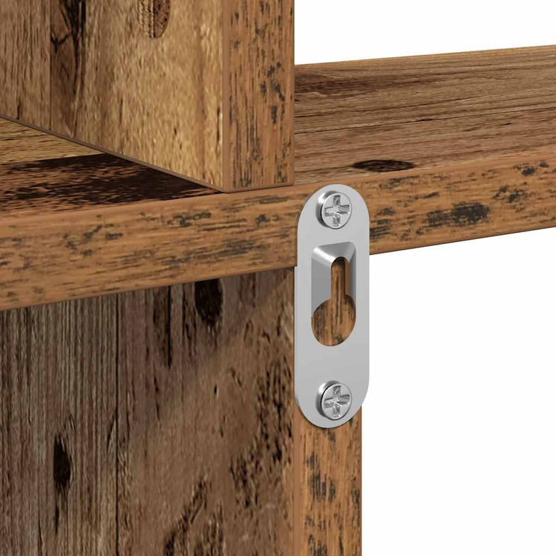 Wandschap 80X15X78,5 Cm Bewerkt Hout Kleurig