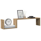 Wandplank 2 Pcs 100 X 15 X 20 Cm Bewerkt Hout