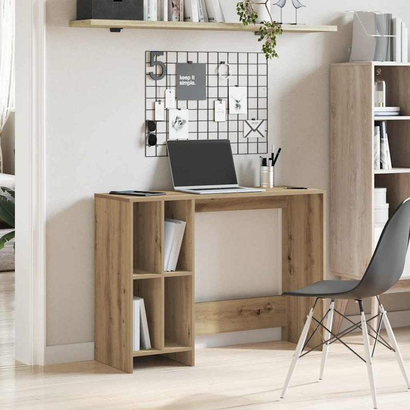 Bureau 102,5X35X75 Cm Bewerkt Hout Artisanaal Eikenkleur