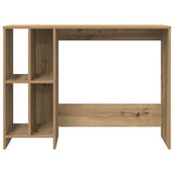 Bureau 102,5X35X75 Cm Bewerkt Hout Artisanaal Eikenkleur