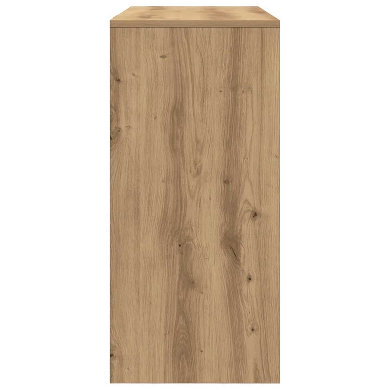 Bureau 102,5X35X75 Cm Bewerkt Hout Artisanaal Eikenkleur