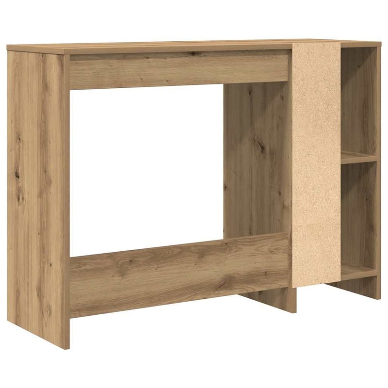 Bureau 102,5X35X75 Cm Bewerkt Hout Artisanaal Eikenkleur