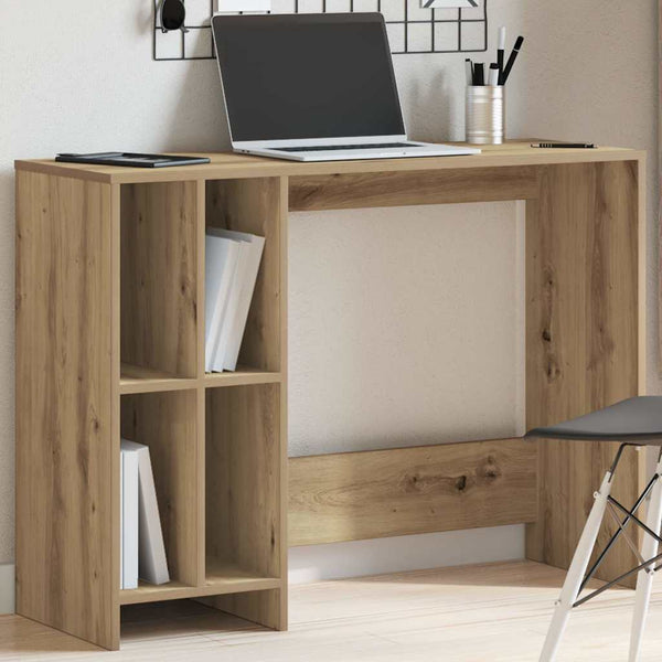 Bureau 102,5X35X75 Cm Bewerkt Hout Artisanaal Eikenkleur