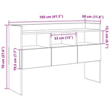 Dressoir 105X30X70 Cm Bewerkt Hout Kleurig