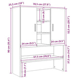 Wasmachinekast 70,5X25,5X90 Cm Betongrijs