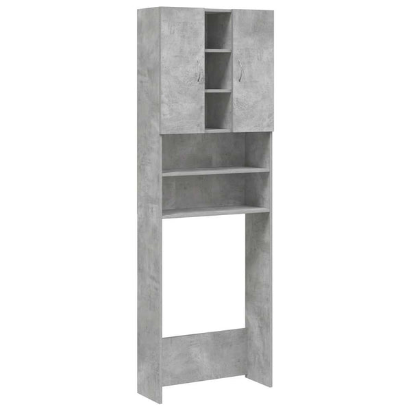 Wasmachinekast 64X25,5X190 Cm Betongrijs