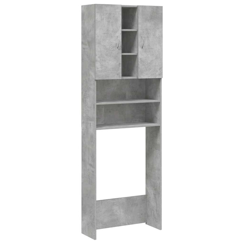 Wasmachinekast 64X25,5X190 Cm Betongrijs
