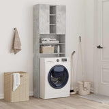 Wasmachinekast 64X25,5X190 Cm Betongrijs