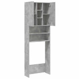 Wasmachinekast 64X25,5X190 Cm Betongrijs
