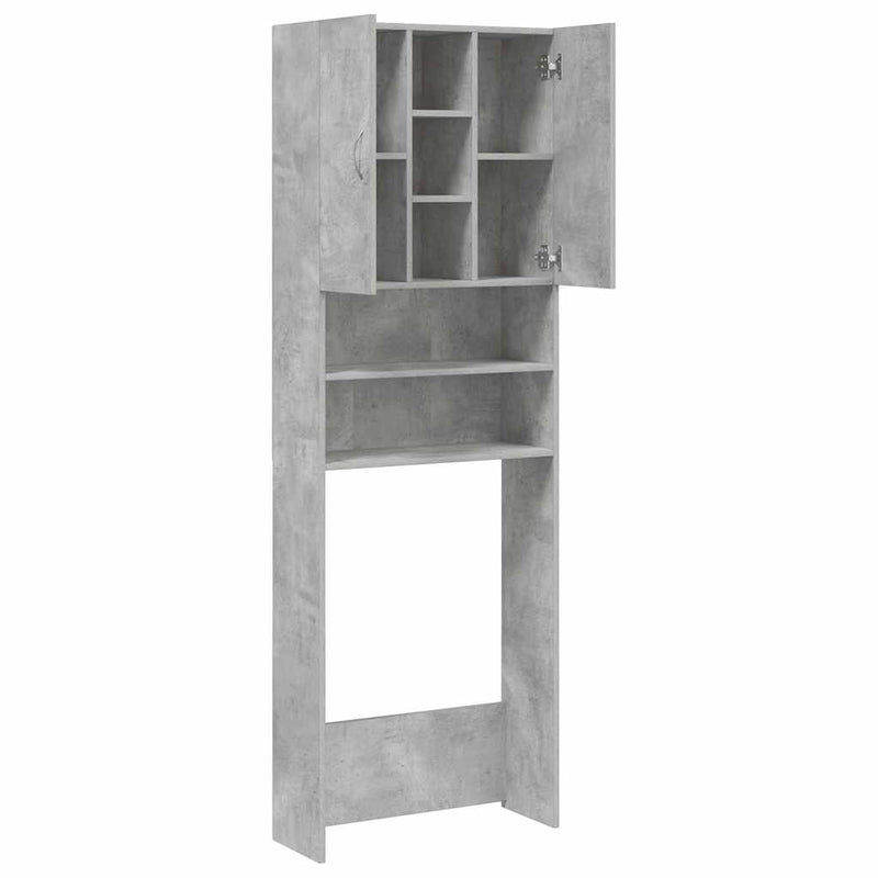 Wasmachinekast 64X25,5X190 Cm Betongrijs
