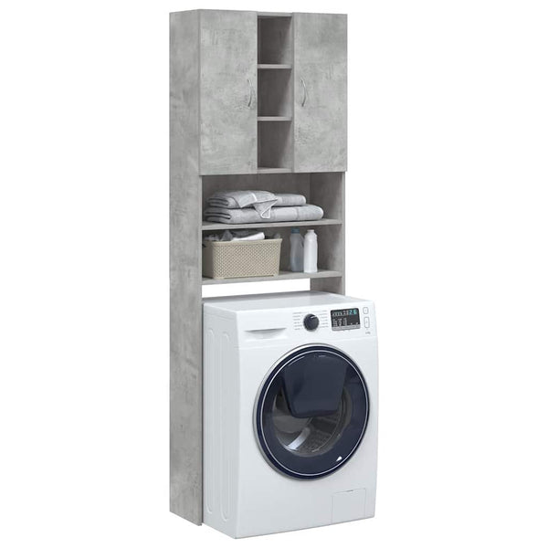 Wasmachinekast 64X25,5X190 Cm Betongrijs