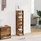 Schoenenkast 28X27X102 Cm Bewerkt Hout Kleurig