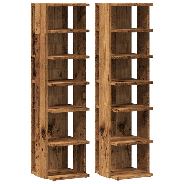Schoenenkasten 28X27X102 Cm Bewerkt Hout Kleurig
