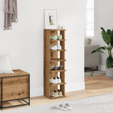 Schoenenkast 28X27X102 Cm Bewerkt Hout