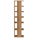 Schoenenkasten 28X27X102 Cm Bewerkt Hout Artisanaal Eiken