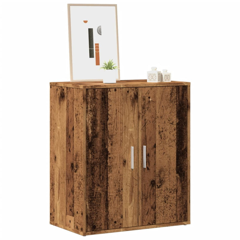 Schoenenkast Bewerkt Hout Artisanaal Eikenkleur