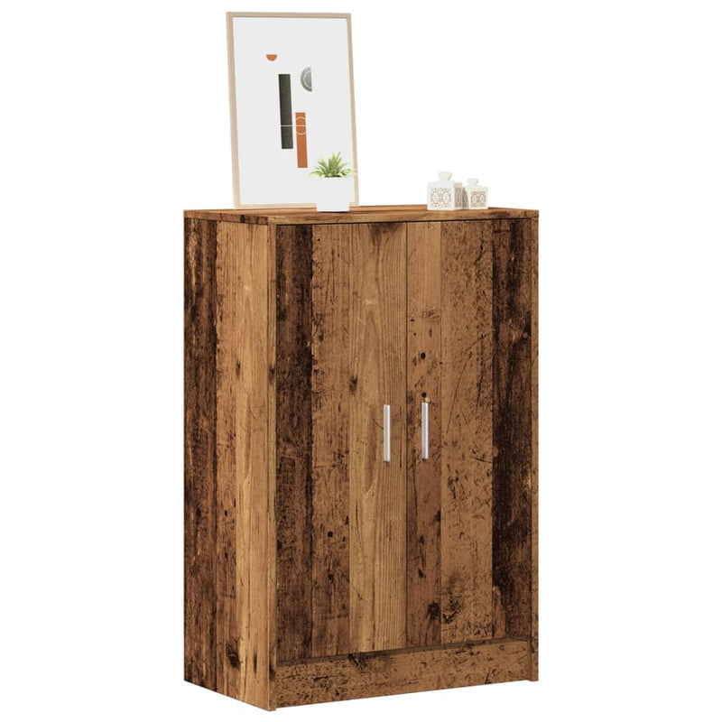 Schoenenkast Bewerkt Hout Artisanaal Eikenkleur