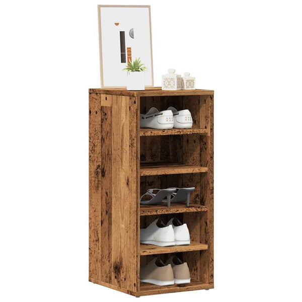 Schoenenkasten 2 St 32X35X70 Cm Bewerkt Hout Kleurig