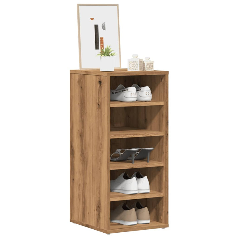 Schoenenkasten 2 St 32X35X70 Cm Bewerkt Hout Kleurig