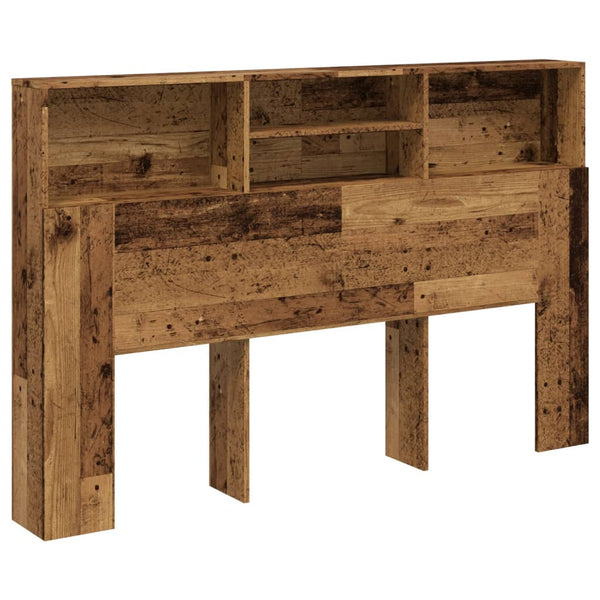 Hoofdbordkast 160X19X103,5 Cm Bewerkt Hout Kleurig Oud Hout